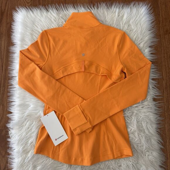 Lululemon Define Jacket Women’s Size 6 Luon Tiger Orange Full Zip Yoga Gym NWT - Picture 4 of 14